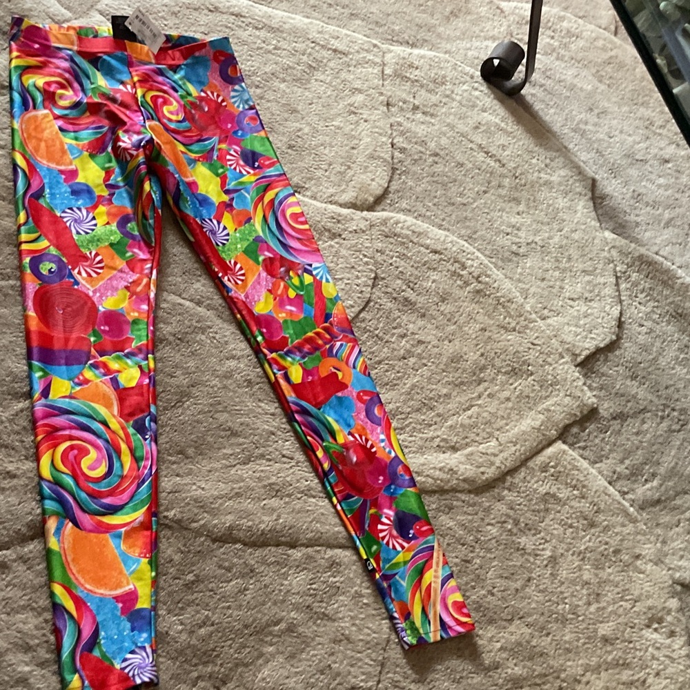 BNWT Terez Swirl and Candy Kids Leggings size XL